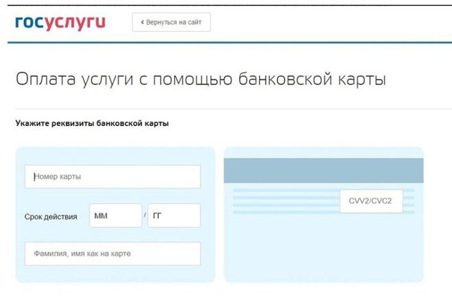 Оплата штрафа банковской картой на Госуслугах