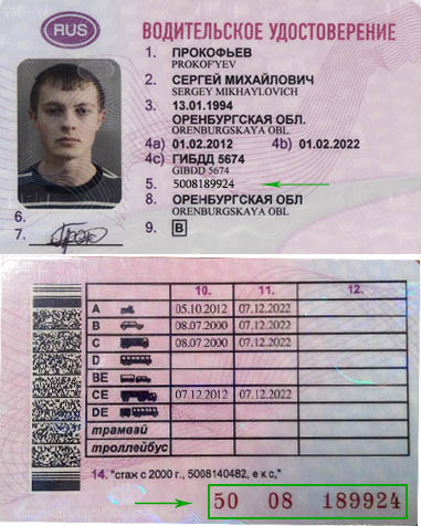 Водительские права нового образца